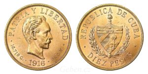 10 Pesos 1916 Vzácné