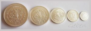 Mexiko - sada stříbrných mincí 1992