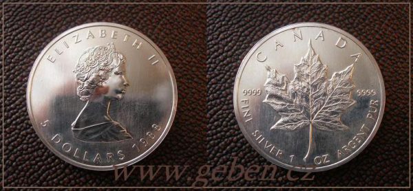 5 Dollars 1988 Maple Leaf - První ročník !