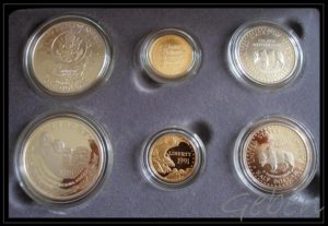 Zlaté mince USA 1991 Mount Rushmore - luxusní sada