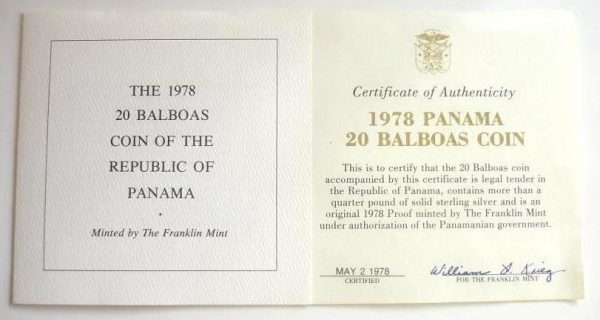 20 Balboas 1978 R