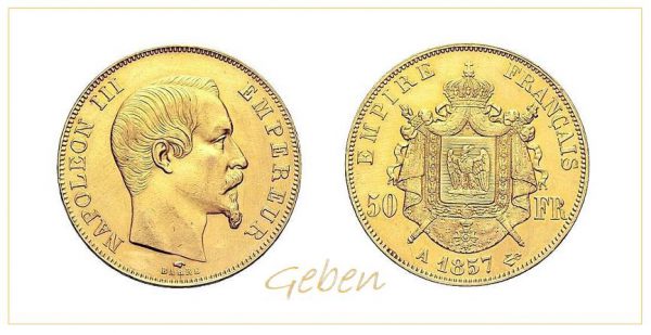 50 Frank 1857 A Napoleon III.