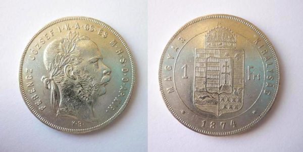 Zlatník Forint 1874 K.B. !