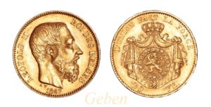 20 Frank 1867 Leopold II. první typ