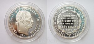 Příbramský zlatník 1875 - Ag novoražba PROOF
