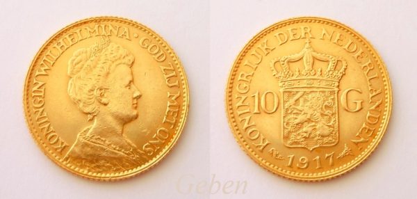 10 Gulden 1917 Wilhelmina I.