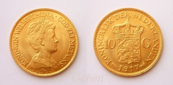 10 Gulden 1917 Wilhelmina I.