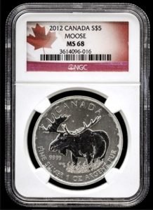 LOS - Stříbrná investiční mince 1 Oz super stav - Certifikace NGC MS 68 !