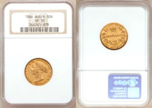 Sovereign 1864 (sy) ! Victoria Young Head