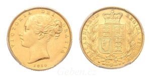 Sovereign 1850 ! Victoria - Young Head
