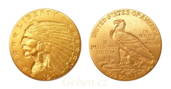 2 1/2 Dollars 1911 Indian Head – Quarter Eagle