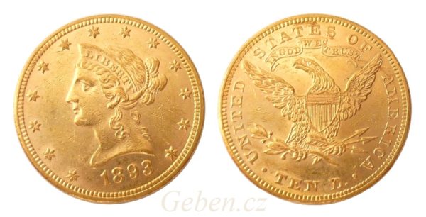 10 Dollars 1893 LIBERTY "Coronet Head - Eagle"