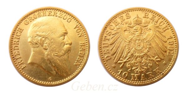 10 Mark 1902 G Friedrich I. 1856-1907 BADEN