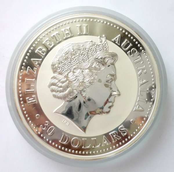 Nádherná stříbrná investiční mince KOOKABURRA 2008 - 1 KILO ! VZÁCNÉ