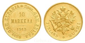 10 MARKKAA 1913 - Mikuláš II. - Finsko pod Ruskem