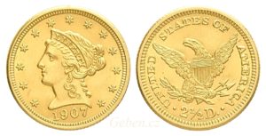 2 1/2 Dollars 1907 Coronet Head – Quarter Eagle