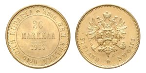 20 MARKKAA 1910 Mikuláš II. FINSKO - Vzácná !