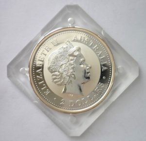Nádherná stříbrná investiční mince 2 Dollars KOOKABURRA 2002 - 2 Oz