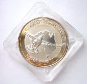 Nádherná stříbrná investiční mince 2 Dollars KOOKABURRA 2002 - 2 Oz