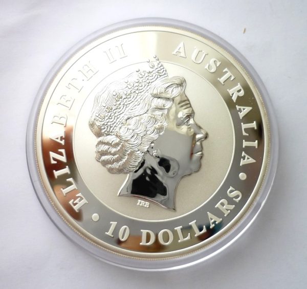 Nádherná investiční stříbrná mince  KOOKABURRA 2014 - 10 Oz STŘÍBRA !