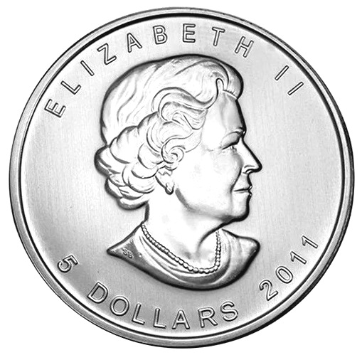 5 Dollars 2011 - Stříbrná investiční mince Maple Leaf 1 Oz