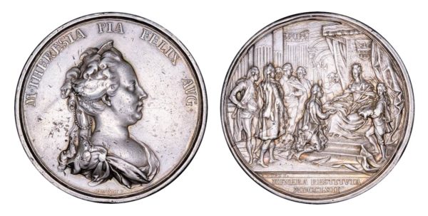 Marie Terezie 1762 Sedmihradsko  -  VELMI VZÁCNÁ Ag medaile - RR !