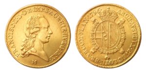 Vzácné Sovráno - Souverain d’or 1796 M ! František II.