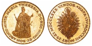 Zlatý 2 Dukát úmrtní Marie Terezie 1780 -1980