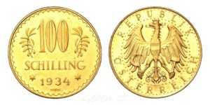 100 Schilling 1934 - Vzácný !