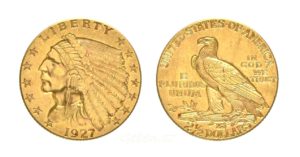 2 1/2 Dollars 1927 ! Indian Head – Quarter Eagle