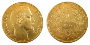Zlatý 20 Frank 1855 A - Napoleon III.