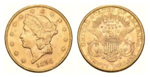 Velká zlatá mince 20 Dollars 1894 S Liberty Head - Double Eagle Nádherný