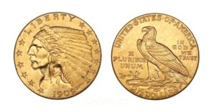 2 1/2 Dollars 1909 ! Indian Head – Quarter Eagle