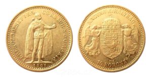 Zlatá mince - 10 Koruna 1901 KB - vzácnější ročník