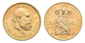 10 Gulden 1877 ! Nizozemí - Willem III.
