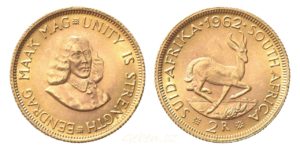 2 Rand 1962 ! Jižní Afrika - ANTILOPA / Jan van Riebeeck