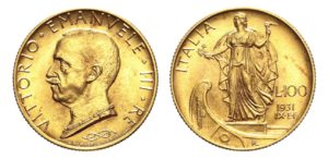 100 LIRA 1931 ! Vittorio Emanuele III. Vzácná - R