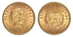 4 Pesos 1916 ! CUBA Vzácné