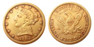 5 Dollars 1882 - LIBERTY Head / Half Eagle