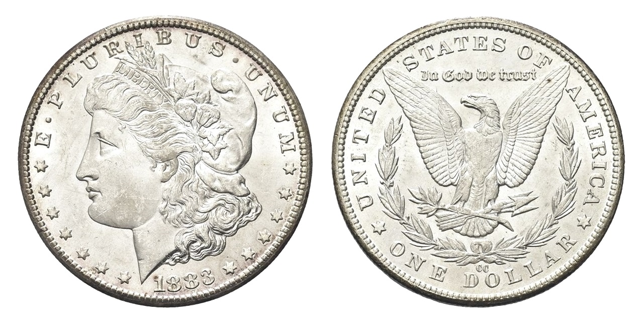Morgan Dollar 1883 CC - Carson City MS 63
