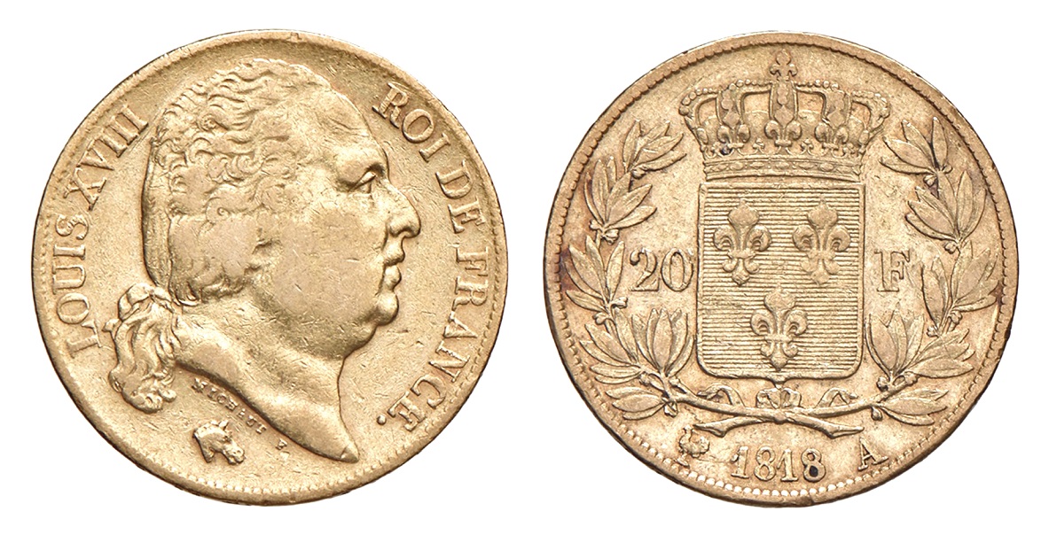 20 Frank 1818 A – Louis XVIII.