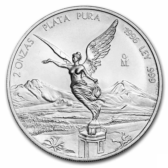 2 Oz Stříbrná investiční mince LIBERTAD - MEXIKO 1996 !
