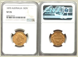 AUSTRALIA Sovereign 1870 (sy) ! Victoria Young Head - VZÁCNÝ