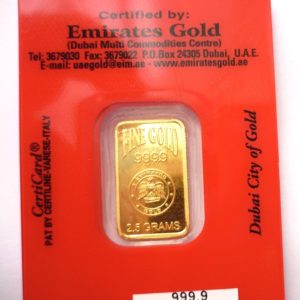EMIRATES GOLD - Zlatý investiční slitek 2,5 g