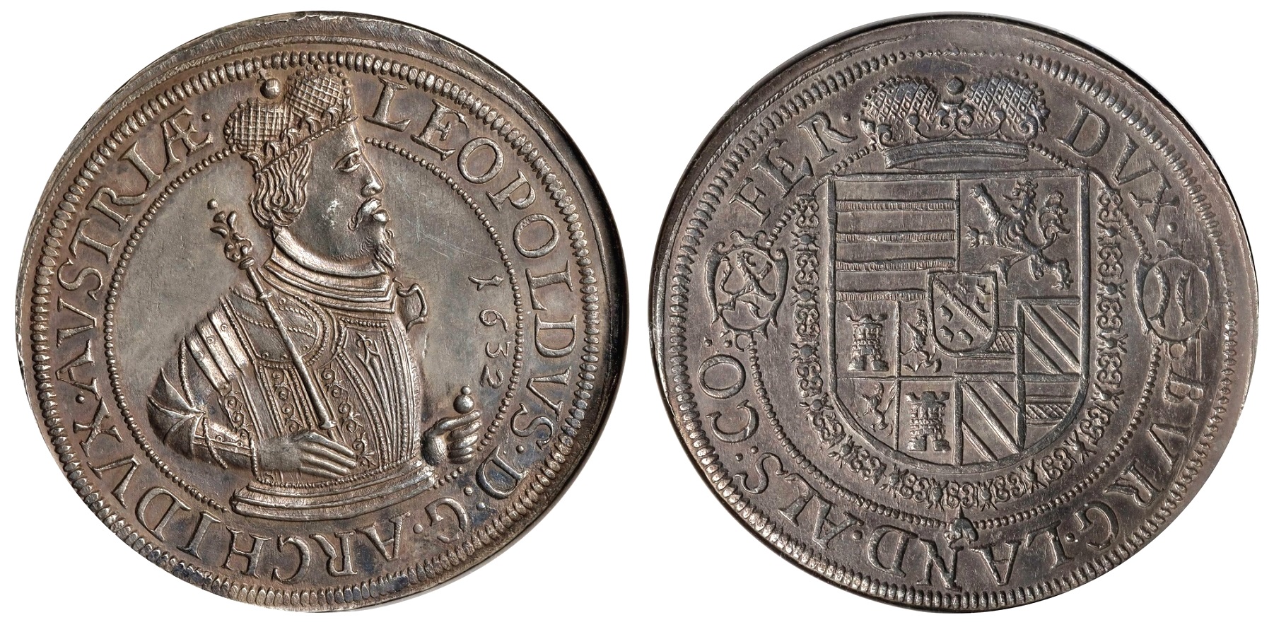 Tolar 1632 Arcivévoda Leopold, Hall - Vyjímečná zachovalost ! NGC