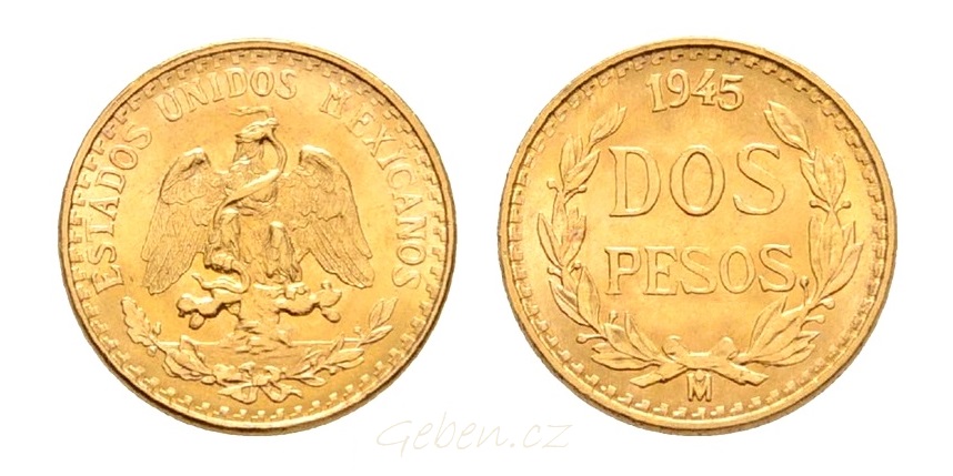 2 Pesos 1945 - MEXIKO