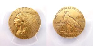 2 1/2 Dollars 1912 Indian Head / Quarter Eagle - PCGS