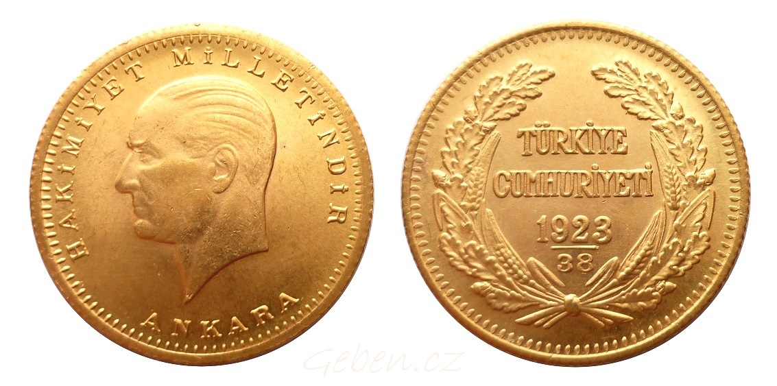 TURECKO 100 Kurush - Kemal Ataturk 1923/38 (1961)