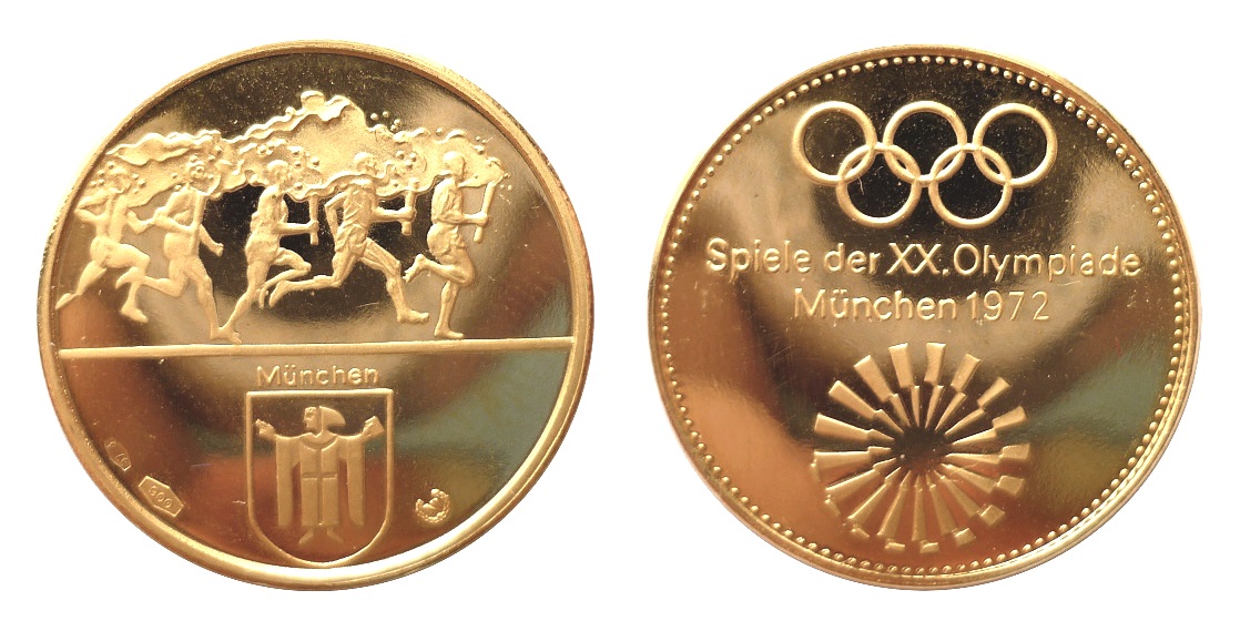 Zlatá olympijská medaile - MNICHOV 1972