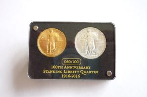 Liberty Quarter - Zlatý Čtvrťák 1916 - 2016 Velmi vzácné 100 sad !